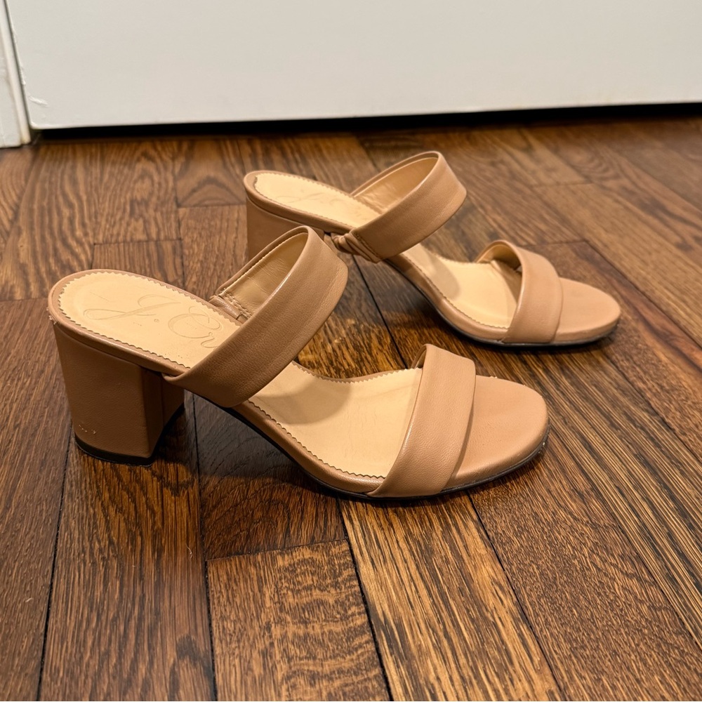 J. Crew Two-Strap Block Heel Sandals